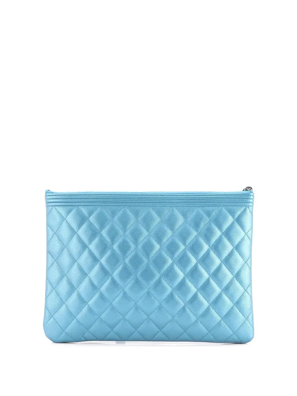 Chanel Boy O Case Clutch Quilted Caviar #322205C10B